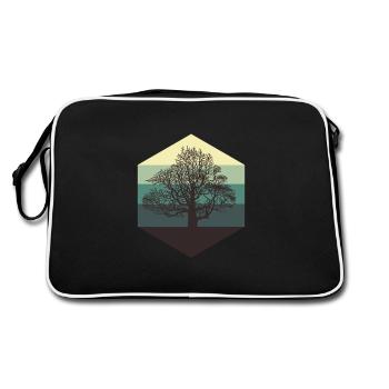 tree - Retro Bag - black/white - Back