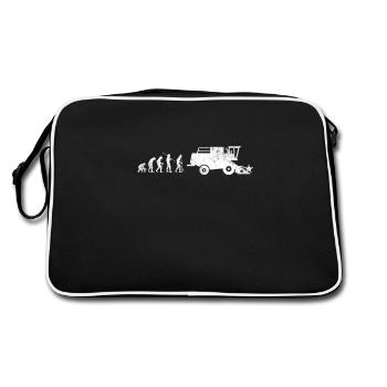 Evolution in agriculture combine harvesters - Retro Bag - black/white - Back