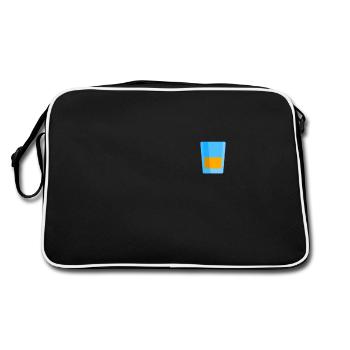 Half-filled glass - Retro Bag - black/white - Back