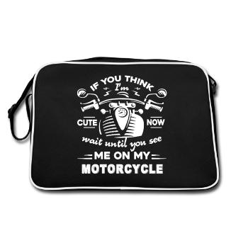Motorcycle See Me On My Motorcycle - Retro Bag - black/white - Back