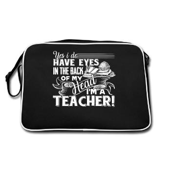 Enseignant, je suis un enseignant - Sac Retro - noir/blanc - Dos