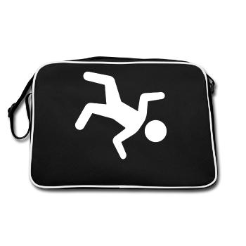 Trampolin - Retro Tasche - Schwarz/Weiß - Hinten