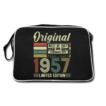 Classique 1957 intemporel rétro cadeau d’anniversaire - Sac Retro - noir/blanc - Dos