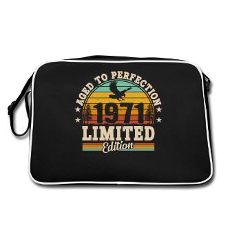 1971 - Ein legendäres Jahr - Retro Tasche - Schwarz/Weiß - Hinten