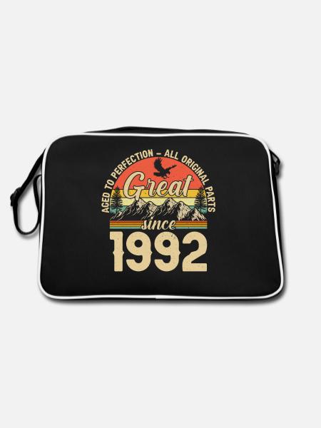 Millésime 1992 – Cadeau légendaire - Sac Retro - noir/blanc - Dos