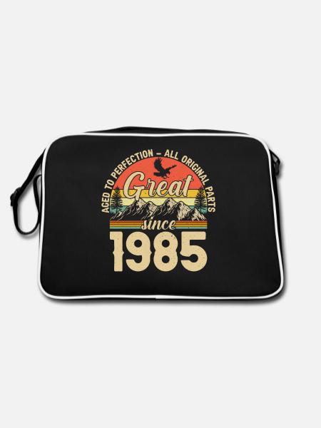 1985 - A legendary year - Retro Bag - black/white - Back