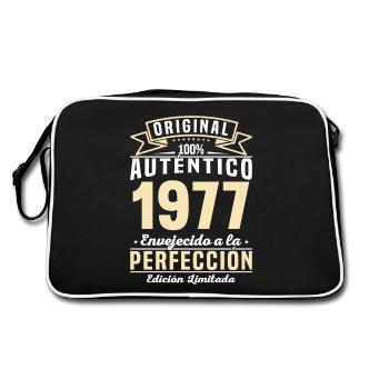Cumpleaños Vintage 1977 - Retro Bag - black/white - Back