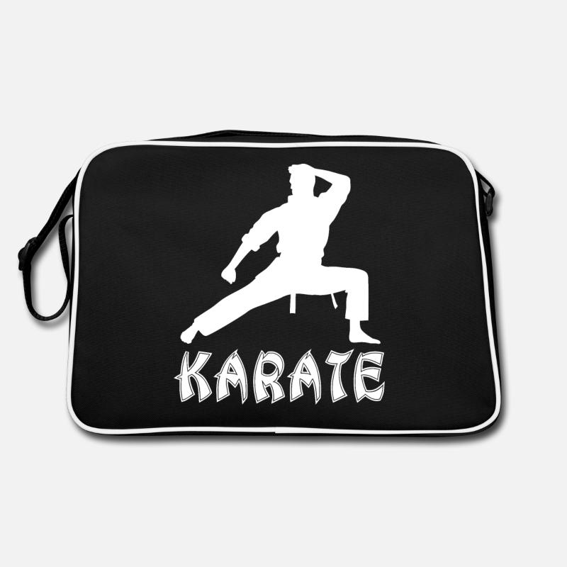 Karate - Retro Tasche - Schwarz/Weiß