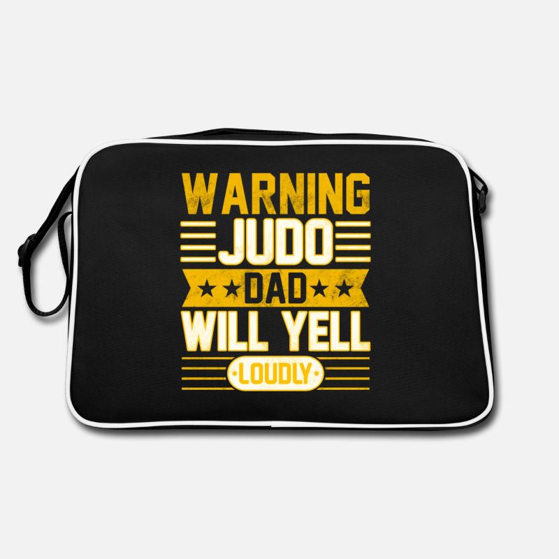 Warnung: Judo-Papa wird laut schreien Retro Tasche