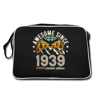 Vintage 85th Birthday Retro 1939 - Retro Bag - black/white - Back