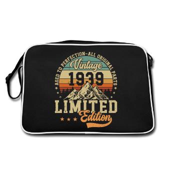 Vintage 85th Birthday Retro 1939 - Retro Bag - black/white - Back