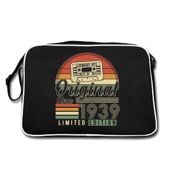Vintage 85th Birthday Retro 1939 - Retro Bag - black/white - Back