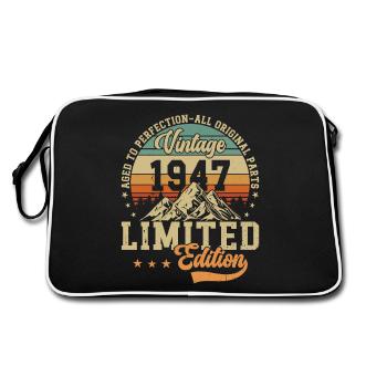 77e anniversaire Millésime 1947 - Sac Retro - noir/blanc - Dos