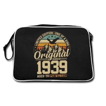 Vintage 85th Birthday – Legends of 1939 - Retro Bag - black/white - Back