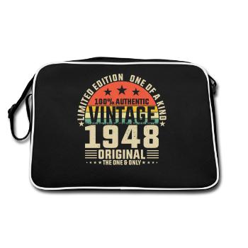 Vintage 1948 anniversaire Surprise - Sac Retro - noir/blanc - Dos