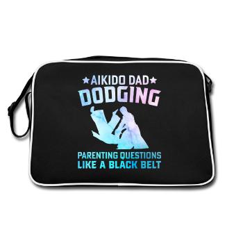 Aikido Dad Dodging parenting questions like a - Retro Bag - black/white - Back
