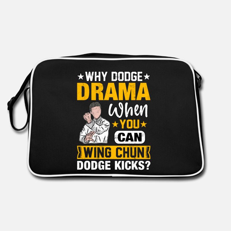 Warum Drama, wenn man Wing Chun Kicks kann Retro Tasche