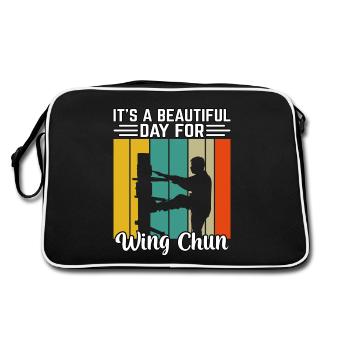 C’est une belle journée pour le Wing Chun - Sac Retro - noir/blanc - Dos