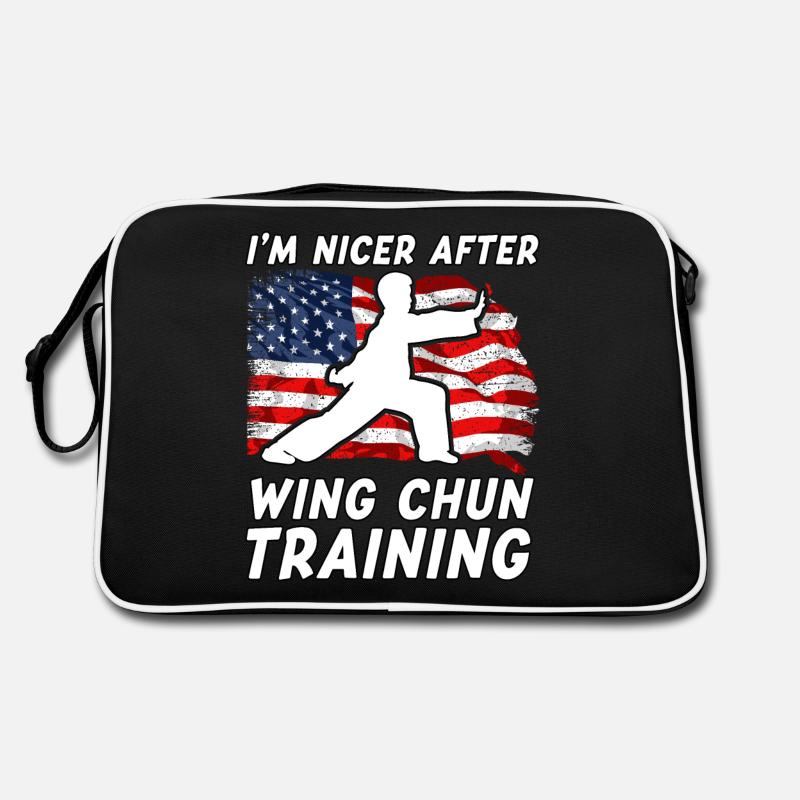 Ich bin netter nach dem Wing Chun Training Retro Tasche