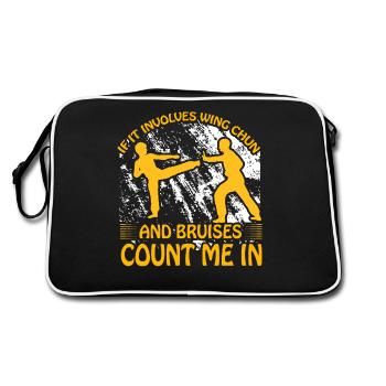 If it involves Wing chun and bruises count me in - Retro Bag - black/white - Back