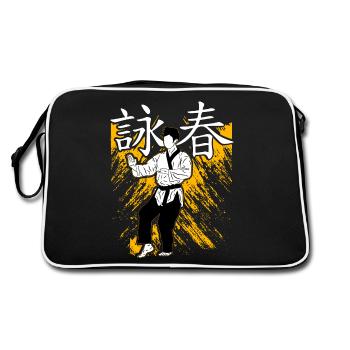 Wing Chun - Retro Bag - black/white - Back