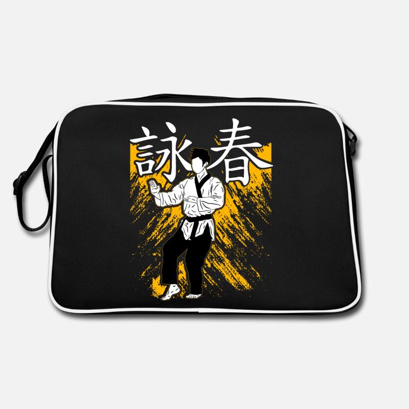 Wing Chun - Retro Tasche - Schwarz/Weiß