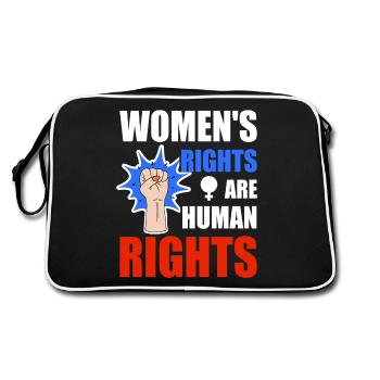 Women's rights are human rights - Retro Bag - black/white - Back