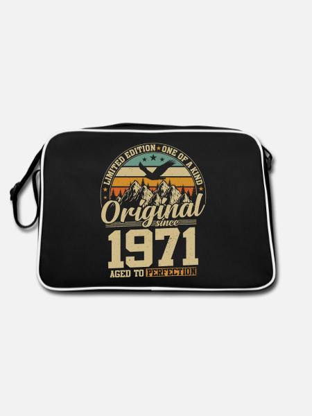 53 Year 1971 Birthday Gift Limited Edition - Retro Bag - black/white - Back