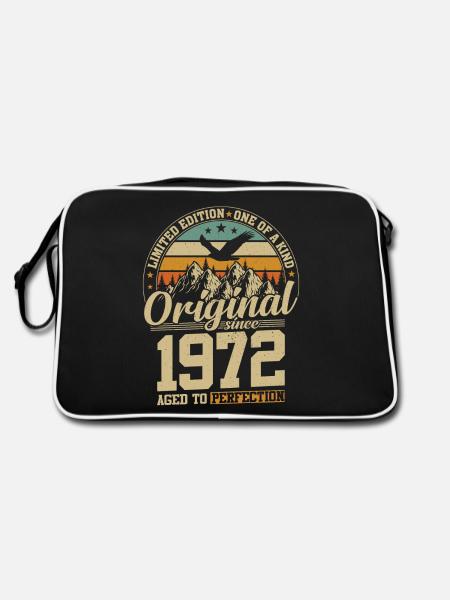 cadeau d'anniversaire 52 ans 1972 édition limitée - Sac Retro - noir/blanc - Dos