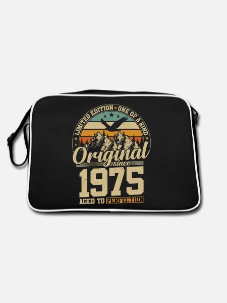 cadeau d'anniversaire 49 ans 1975 édition limitée - Sac Retro - noir/blanc - Dos