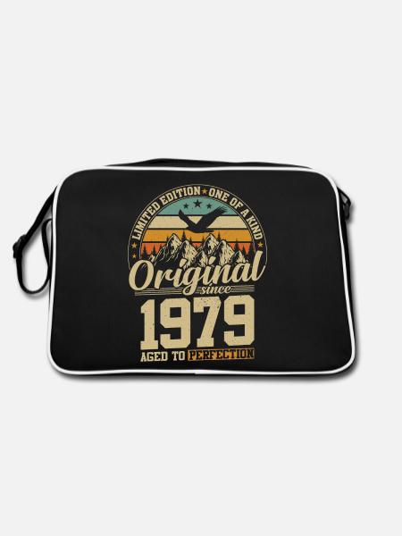 cadeau d'anniversaire 45 ans 1979 édition limitée - Sac Retro - noir/blanc - Dos