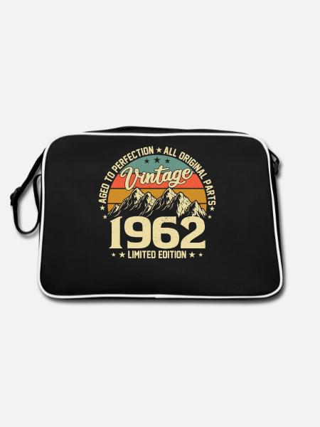 Aged to Perfection 1962 62nd Anniversary Vintage - Retro Bag - black/white - Back