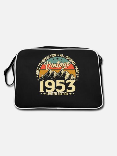 Aged to Perfection 1953 71st Birthday Vintage - Retro Bag - black/white - Back