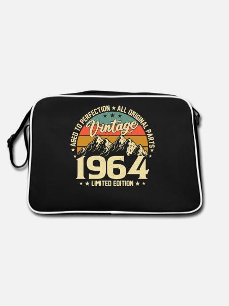 Aged to Perfection 1964 60e anniversaire vintage - Sac Retro - noir/blanc
