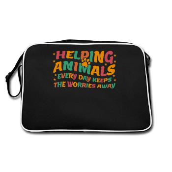Veterinary Assistant Medicine - Retro Bag - black/white - Back
