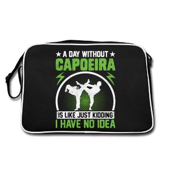 Ein Tag ohne Capoeira ist wie ein Scherz, den ich habe - Retro Tasche - Schwarz/Weiß - Hinten