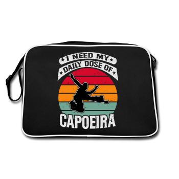 I need my daily dose of Capoeira - Retro Bag - black/white - Back