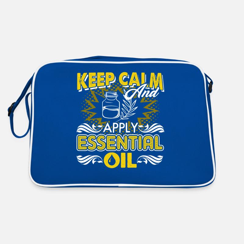Keep Calm And Apply Essential Oil Retro Bag