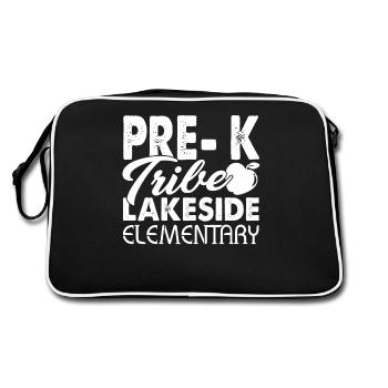 Pre K Teacher Tribe Lakeside Elementary - Retro Bag - black/white - Back
