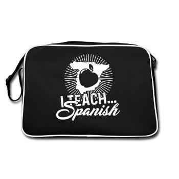 Spanish Teacher I Teach Spanish - Retro Bag - black/white - Back