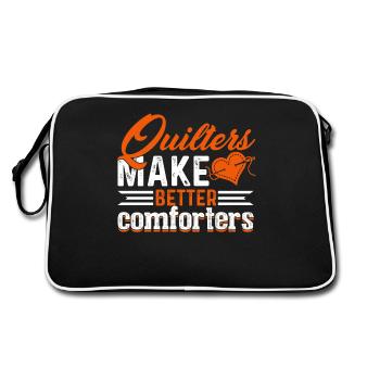 Quilting Quilters Make Better Comforters - Retro Bag - black/white - Back