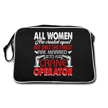 Crane Operator Married A Crane Operator - Retro Bag - black/white - Back