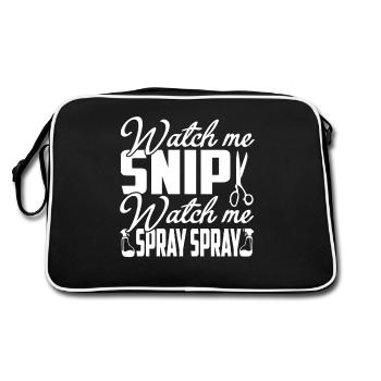 Hairstylist Watch Me Snip Watch Me Spray Spray - Retro Bag - black/white - Back