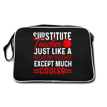 Cooler Substitute Teacher - Retro Bag - black/white - Back