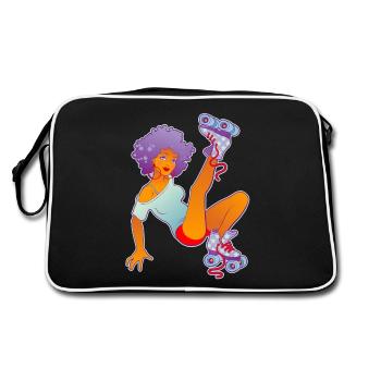 Roller Derby Girl - Retro Bag - black/white - Back