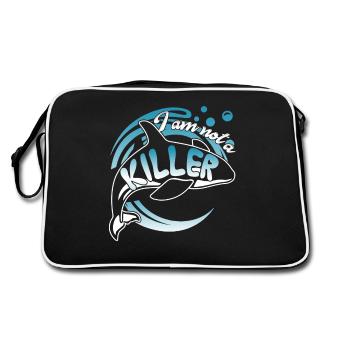 Killer Whale I am Not A Killer - Retro Bag - black/white - Back