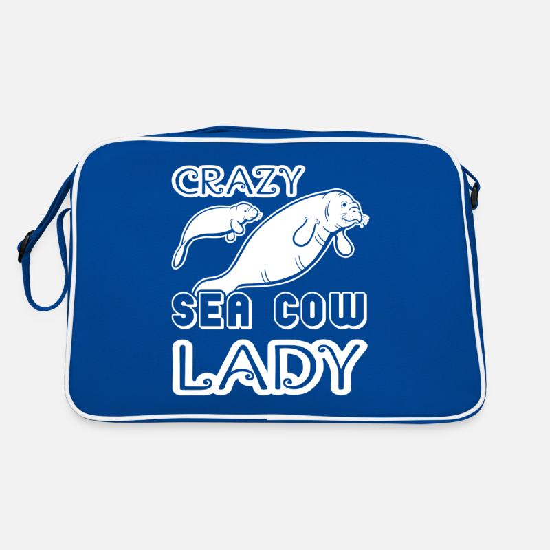 Crazy Sea Cow Lady Retro Bag