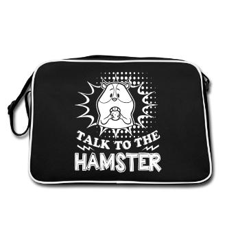Talk To The Hamster - Retro Bag - black/white - Back