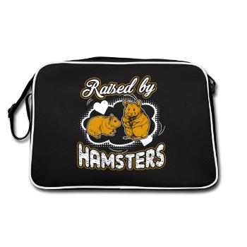 Raised By Hamsters - Retro Bag - black/white - Back