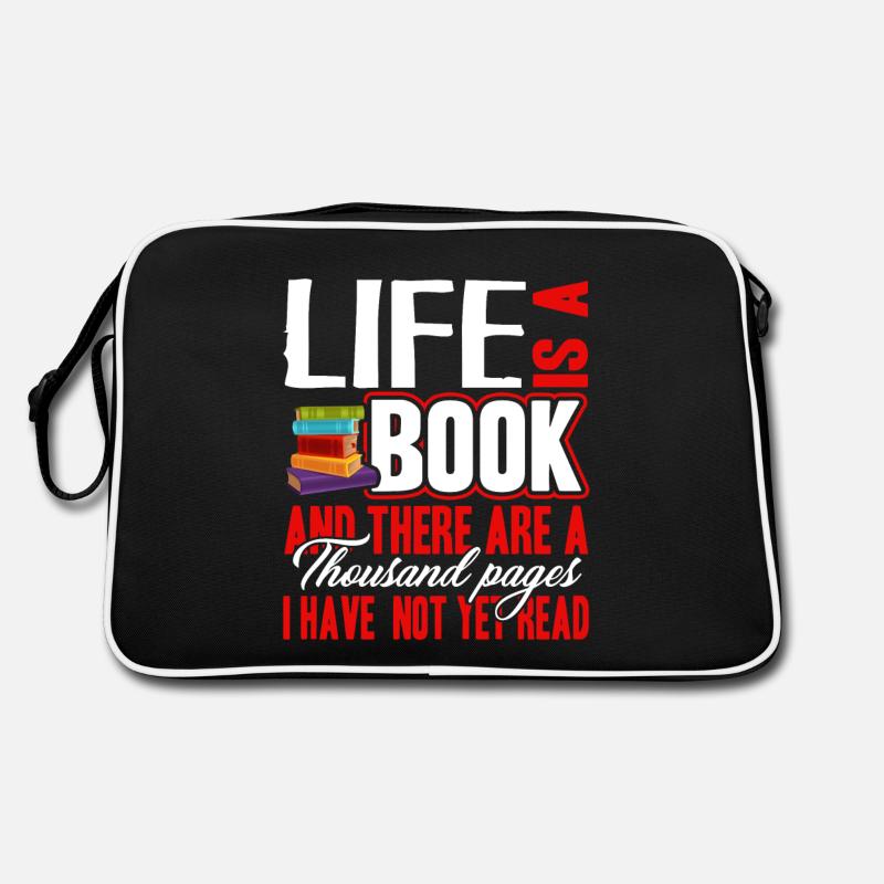 Book Life Is A Book Retro Bag